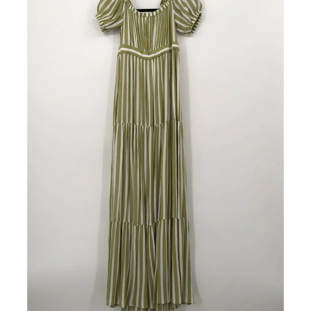 MICHAEL MICHAEL KORS Striped Tie-Sleeve Maxi Dress XS - Picture 7 of 12